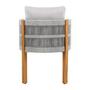 Outdoor Dining Chairs With Rope Handles (Set of 2)