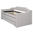 Upholstered Simple Design Daybed With Trundle And 3 Drawers
