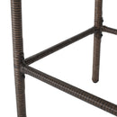 Outdoor Wicker Barstools With Rattan And Iron Frame