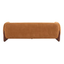 Contemporary Boucle Sherpa Sofa With Birch Wood Legs