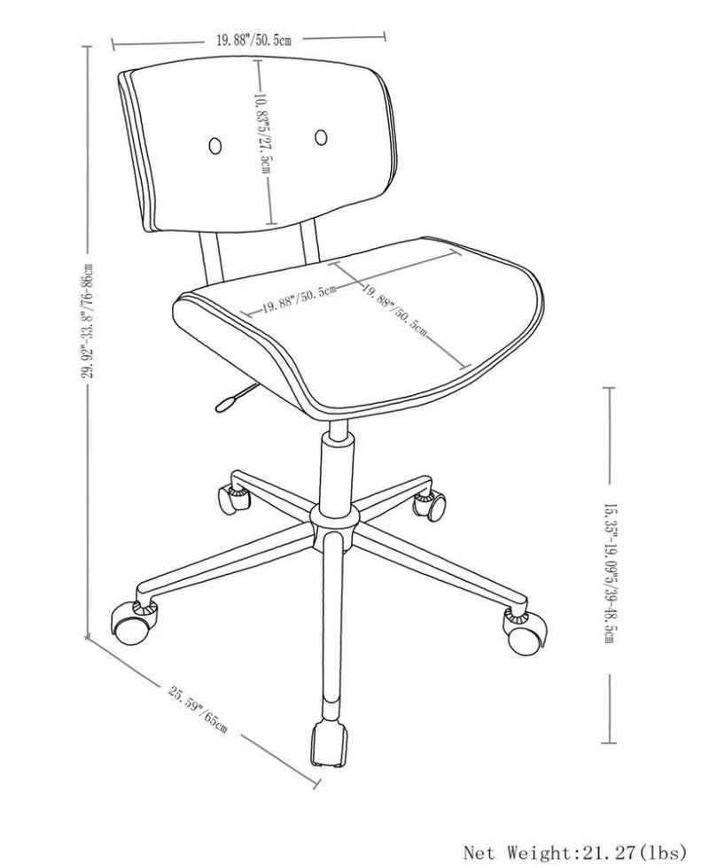 Dax - Bentwood Adjustable Office Chair