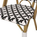 Chic French Bistro Chair With Durable Rattan And Aluminum Frame