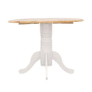 Allison - Round Drop Leaf Extension Dining Table - White - Atlantic Fine Furniture Inc