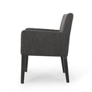 Contemporary Armchair With Track Arms - Charcoal