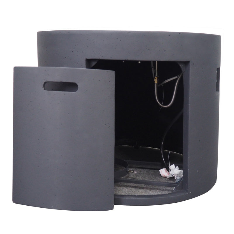 Round Iron Fire Pit With 40,000 Btu