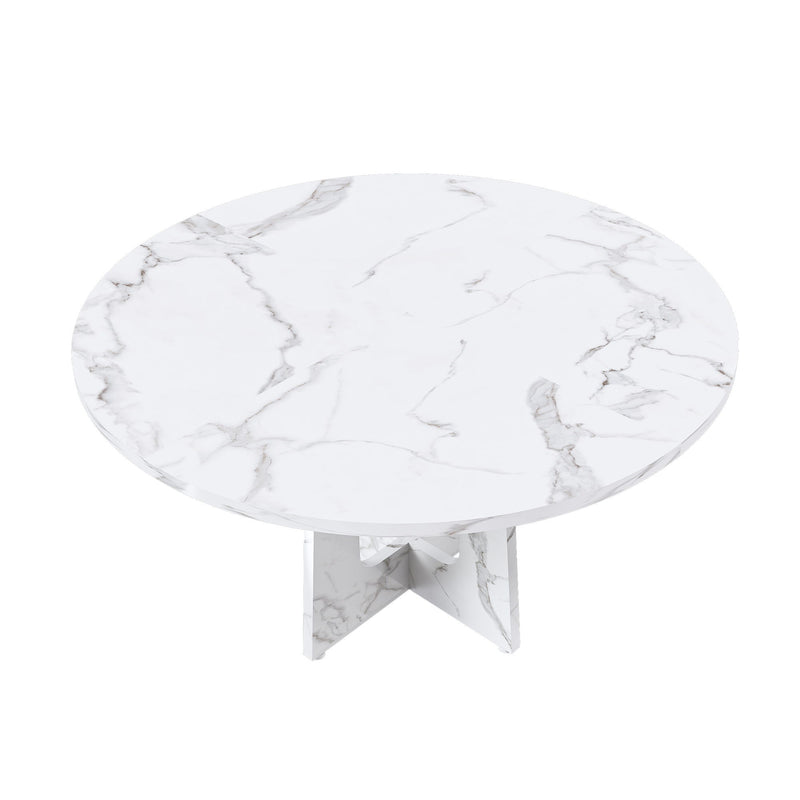 Round Dining Table For 4 - White