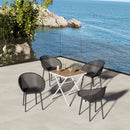 2 Piece Durable Single Chair With Mesh Hollow Out Design