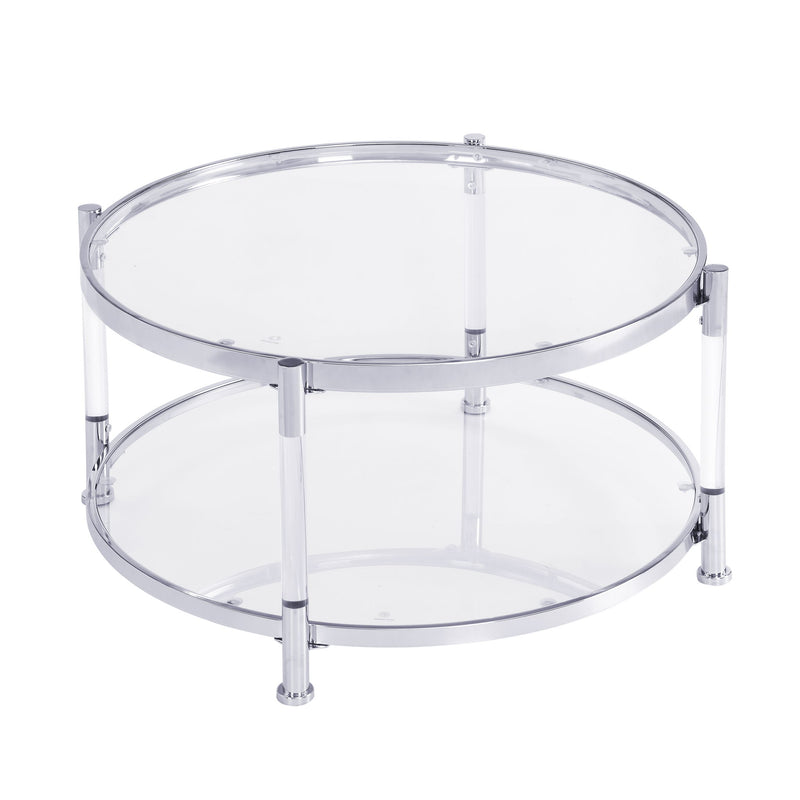 Contemporary Round Tempered Glass Table