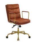 Dudley - Office Chair - Rust Top Grain Leather