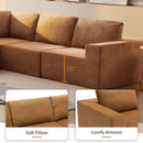 Modular Sectional With Wide Seat Free Combination L Shaped Couch Set Cloud Upholstered Minimalist Boneless Sofa