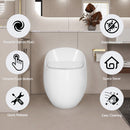 Modern Egg Shape Toilet 1.28 Gpf Single Flush Ceramic