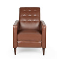 Mid-Century Modern Recliner With Button Tufted Waffle Stitch