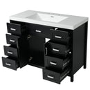 Bathroom Vanity With Sink, 2 Doors 8 Drawers, Soft Close System, Classic Design