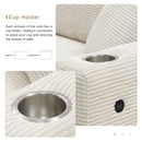 Oversized Sectional L Shaped Cloud Couch With USB Charging Port Cup Holder Deep And Wide Seat Sofa With Chaise Comfy