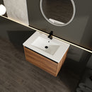 Bathroom Vanity Set With Resin Countertop Sink And 2 Doors, Engineered Wood