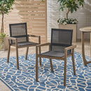 Belfast - Dining Chair With Acacia Wood Frame And Mesh Seating (Set of 2)