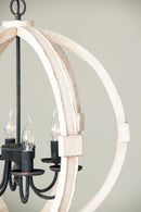 Chandelier, Hanging Light Fixture With Adjustable Chain For Kitchen, Bulb Not Included