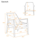 Mid-Century Modern Accent Armchair With High Back