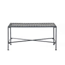 Luna - Outdoor Iron Coffee Table - Black Brush Silver