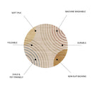 Rabbit - Washable Non - Slip Round Rug - Ivory / Light Brown