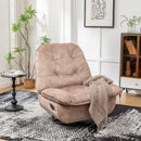 Modern Swivel Gliding Recliner Chair With Rocking Function And Phone Holder, Large Comfortable