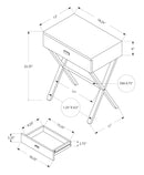 Accent Side X Table, Storage Drawer, Contemporary & Modern