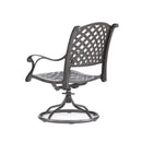 Patio Outdoor Dining Swivel Rocker Chairs With Cushion (Set of 2)