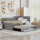 Upholstered Daybed With Trundle And 3 Drawers