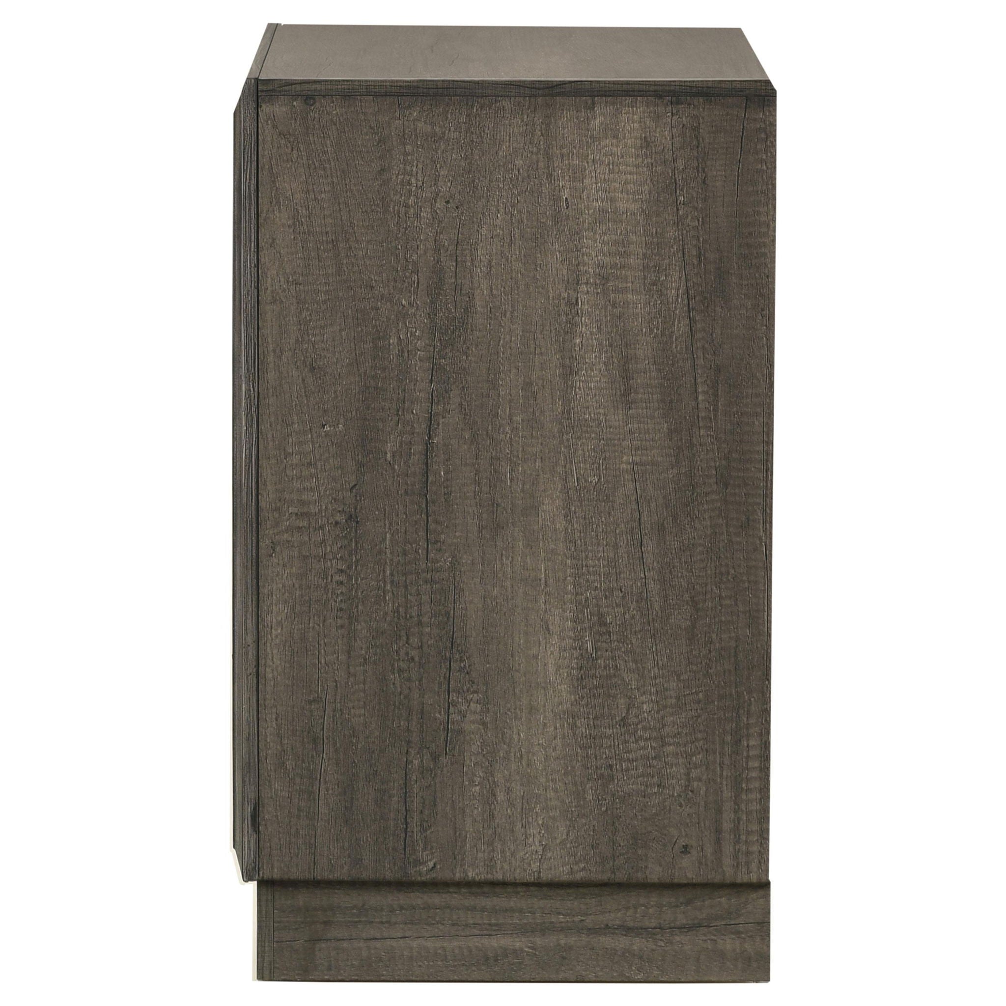 Janine 2-drawer Nightstand Bedside Table Grey