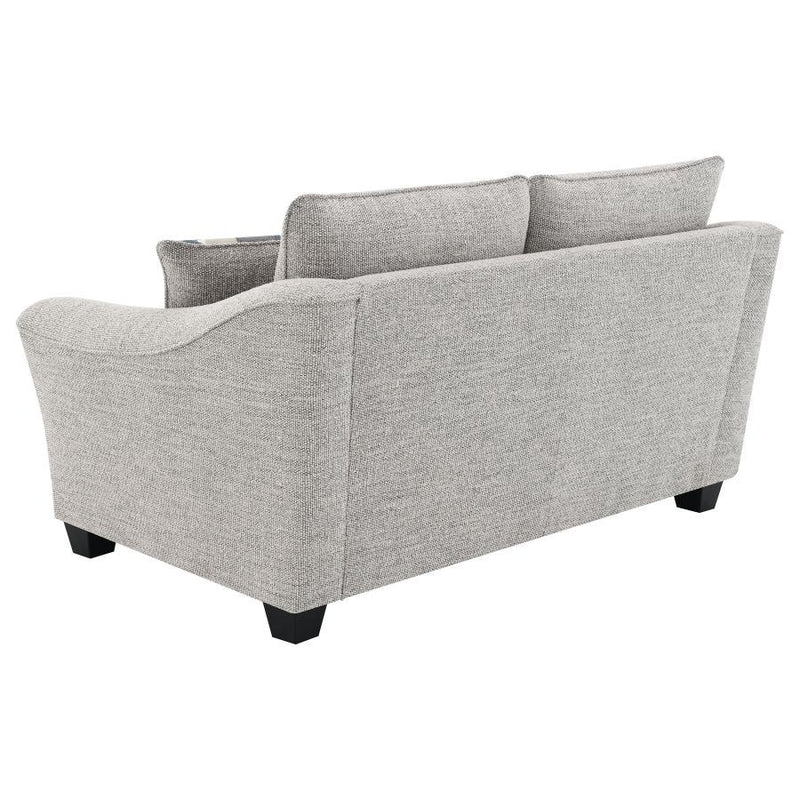 Tomkins - Boucle Upholstered Loveseat - Light Gray