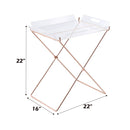 Cercie - Tray Table - Clear Acrylic & Copper