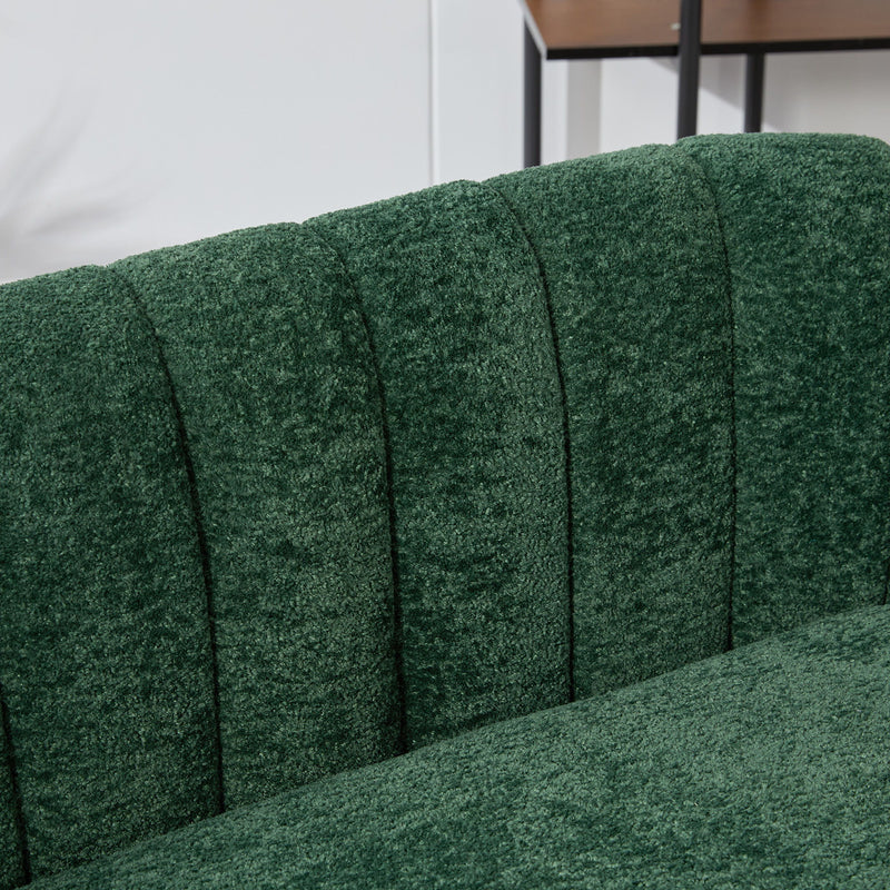Glam Mini Loveseat, Accent Couch - Green