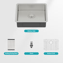 Modern Undermount Stainless Steel Kitchen Sink 16 Gauge, Deep Single Bowl