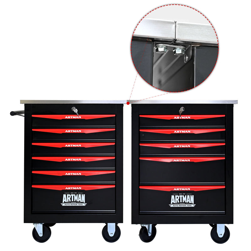 Drawer Multifunctional Tool Cart With Wheels For Garage