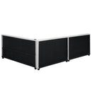 Modern Upholstered Platform Bed With USB Ports And LED Belt