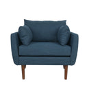 Luminate - Upholstered Fabric Club Chair With Tapered Legs And 2 Accent Pillows