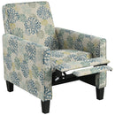 Push Back Upholstered Recliner Armchair