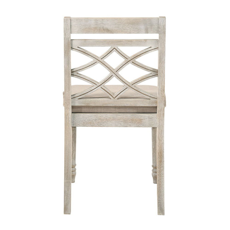 Cillin - Side Chair (Set of 2) - Fabric, Walnut & Antique White