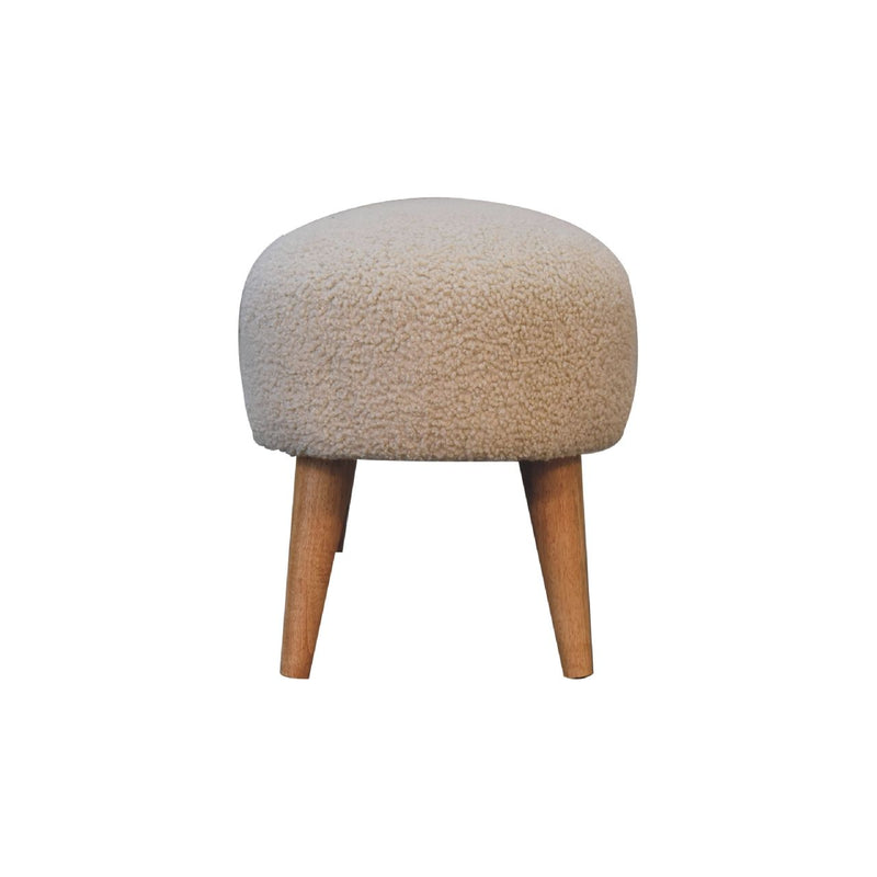 Boucle Hallway Bench - Cream