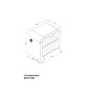 Beverly - Nightstand With Cooler And Speaker, LED Light, Rounded Sides - Black White