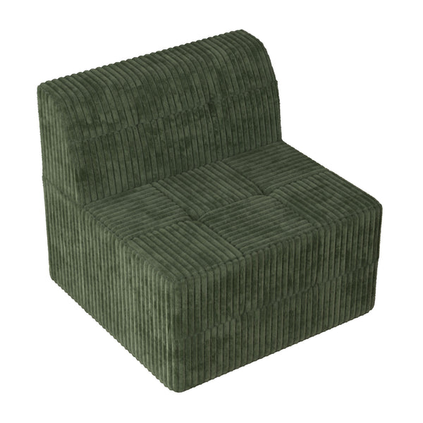 Modern Minimalist Corduroy Sleeper Sofa, Compressed Sectional Single Seat