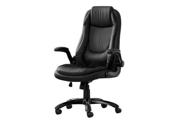 Office Chair, Adjustable Height, Swivel, Ergonomic, Armrests, Contemporary & Modern - Black