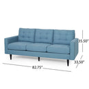Jenny - Contemporary Tufted Fabric 3 Seater Sofa