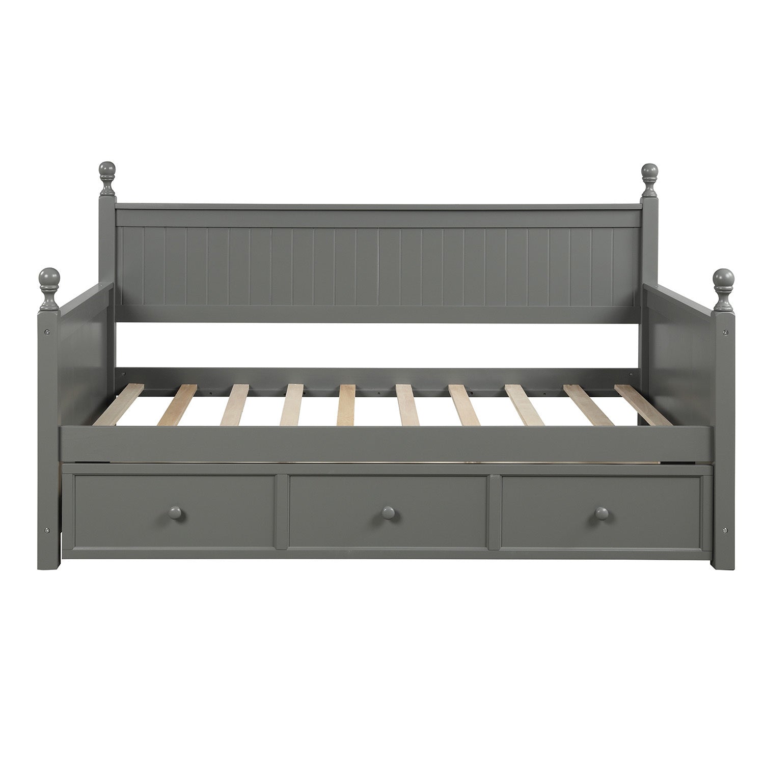 Wood Daybed with Three Drawers ,Twin Size Daybed,No Box Spring Needed ,Gray - Atlantic Fine Furniture Melbourne FL