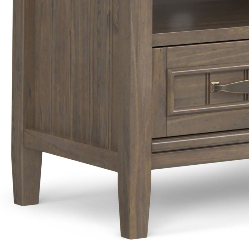 Lev - Low TV Stand - Smoky Brown