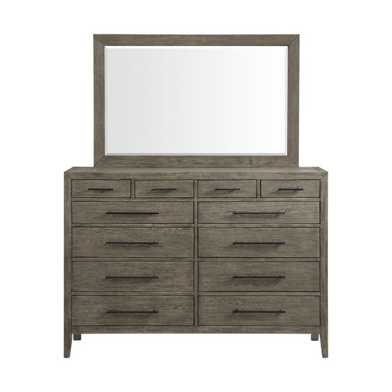 Versailles - Contemporary 12 Drawer Dresser & Mirror Set