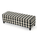 Contemporary Storage Ottoman With Seating And Storage - Black