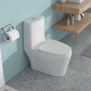 1 Piece Toilet For Bathroom, Dual Flush 1.24 / 1.6 Gpf, Soft Closing Seat - White