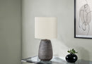 Lighting, Table Lamp, Ceramic, Contemporary - Gray / Cream
