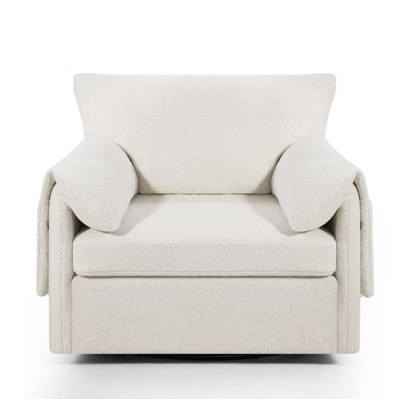 Oversized Swivel Armchair Modern Chair & Single Sofa Lounge, Comfortable Seating For Living Room